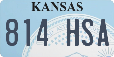 KS license plate 814HSA