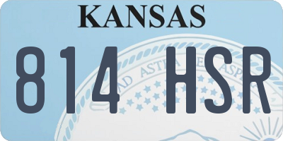 KS license plate 814HSR