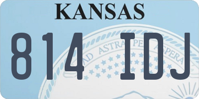 KS license plate 814IDJ