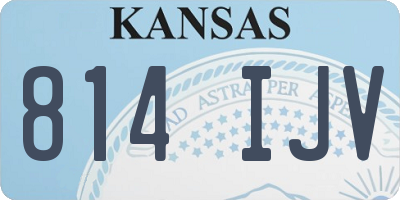 KS license plate 814IJV