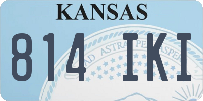 KS license plate 814IKI