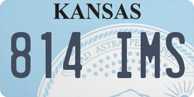 KS license plate 814IMS