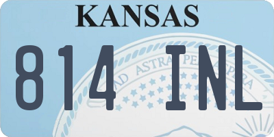 KS license plate 814INL