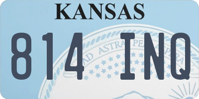 KS license plate 814INQ