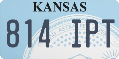 KS license plate 814IPT