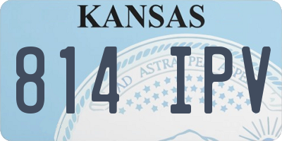 KS license plate 814IPV