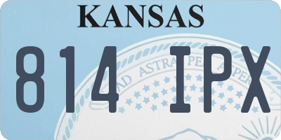 KS license plate 814IPX
