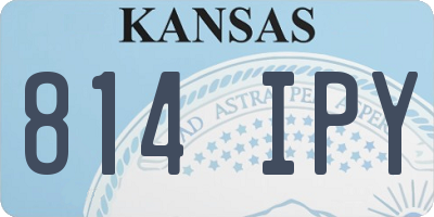 KS license plate 814IPY