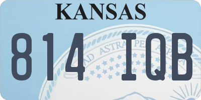 KS license plate 814IQB