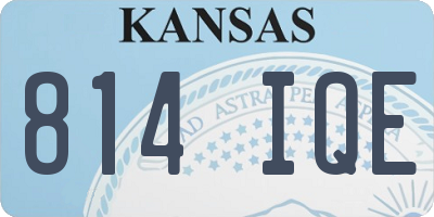 KS license plate 814IQE