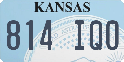 KS license plate 814IQO