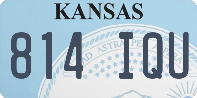 KS license plate 814IQU