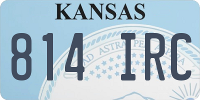 KS license plate 814IRC