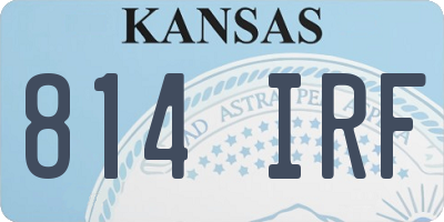 KS license plate 814IRF