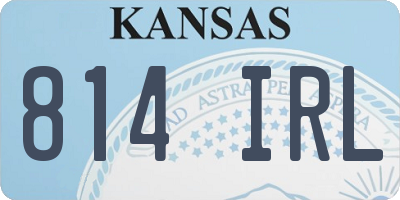 KS license plate 814IRL