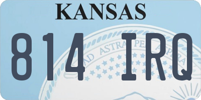 KS license plate 814IRQ