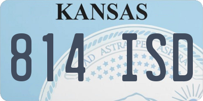 KS license plate 814ISD