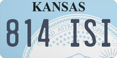 KS license plate 814ISI