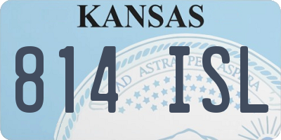 KS license plate 814ISL