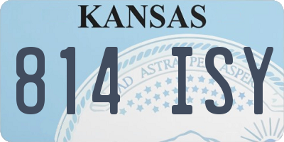 KS license plate 814ISY