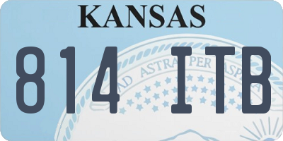 KS license plate 814ITB