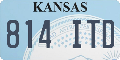 KS license plate 814ITD