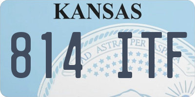 KS license plate 814ITF