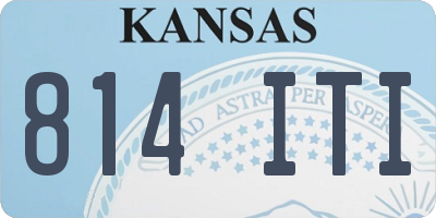KS license plate 814ITI