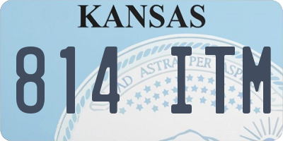 KS license plate 814ITM