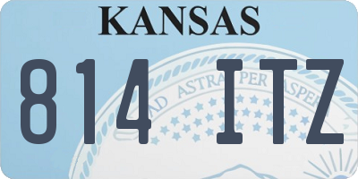 KS license plate 814ITZ