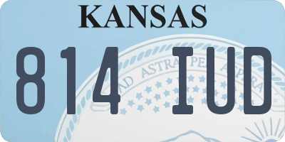 KS license plate 814IUD