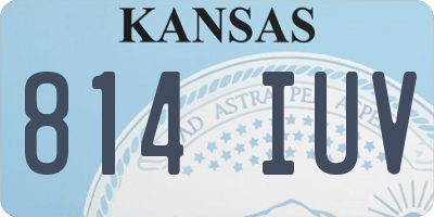 KS license plate 814IUV