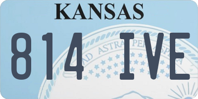KS license plate 814IVE
