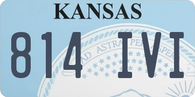 KS license plate 814IVI