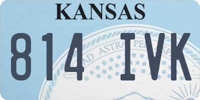 KS license plate 814IVK