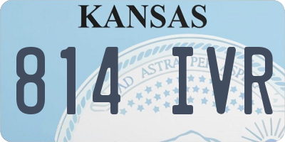 KS license plate 814IVR