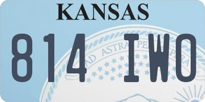 KS license plate 814IWO