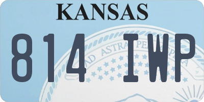 KS license plate 814IWP