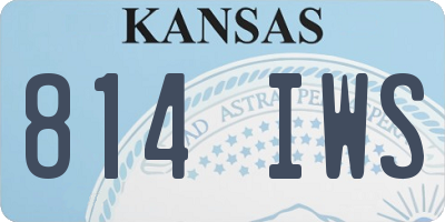 KS license plate 814IWS