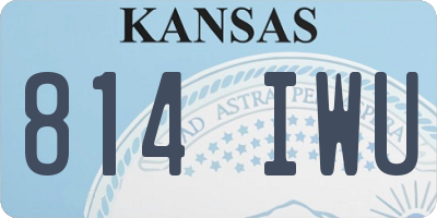 KS license plate 814IWU