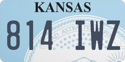 KS license plate 814IWZ