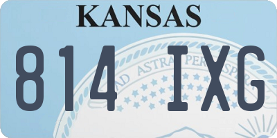 KS license plate 814IXG