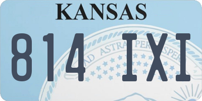 KS license plate 814IXI