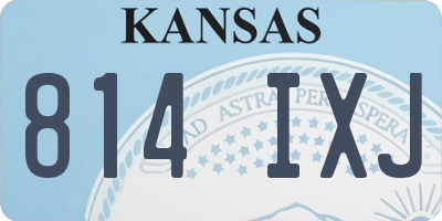 KS license plate 814IXJ