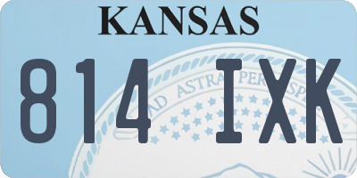 KS license plate 814IXK