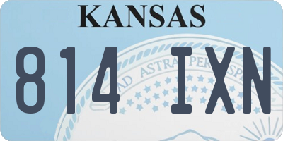 KS license plate 814IXN