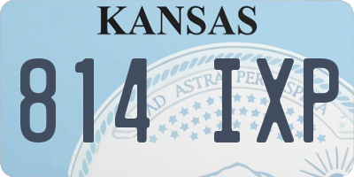 KS license plate 814IXP