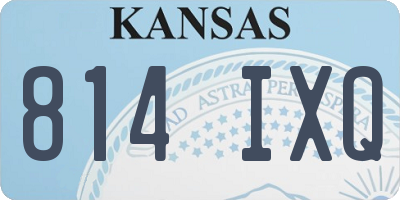 KS license plate 814IXQ