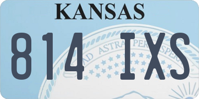 KS license plate 814IXS
