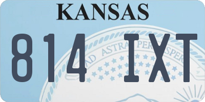 KS license plate 814IXT